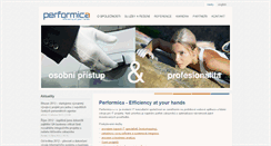 Desktop Screenshot of performica.cz